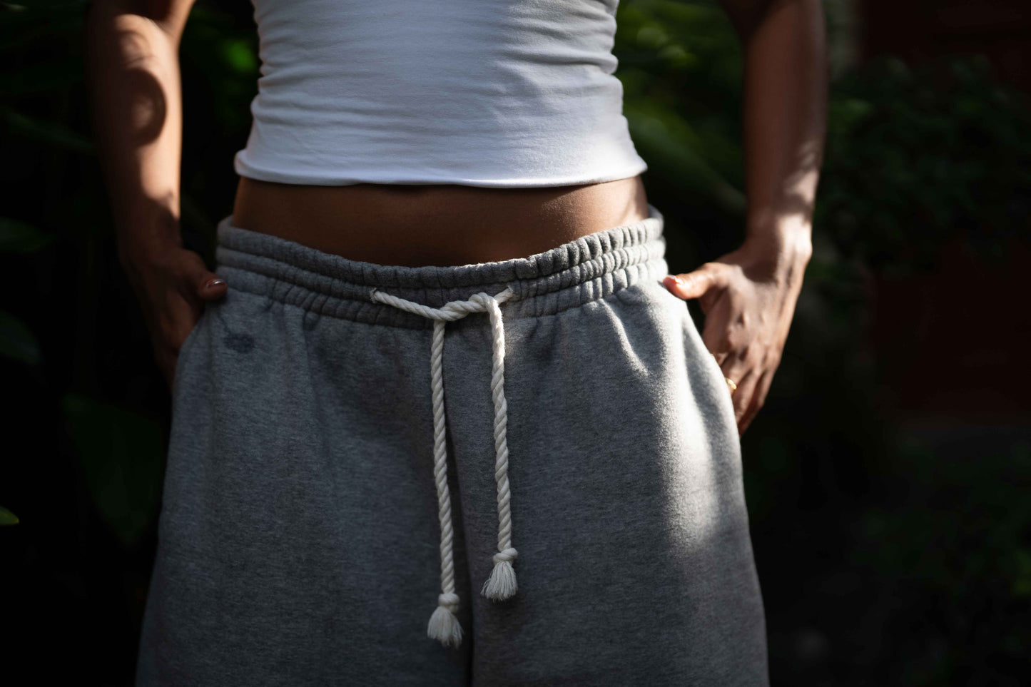 FAYZED BAGGY SHORTS - GREY MARBLE