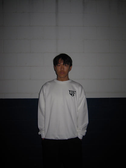 UNFAYZED WHITE CREWNECK LONGSLEEVE