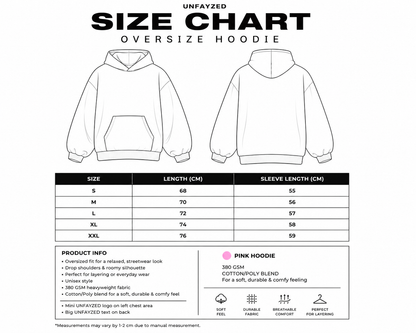 OVERSIZED PINK UNFAYZED HOODIE