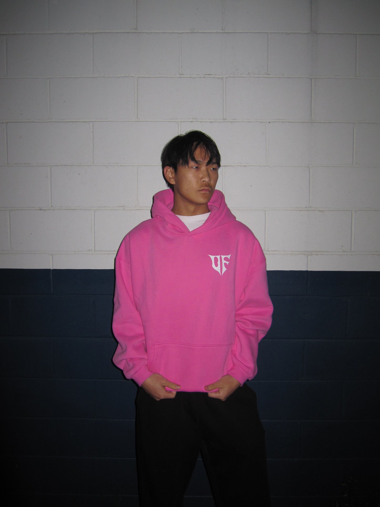 OVERSIZED PINK UNFAYZED HOODIE