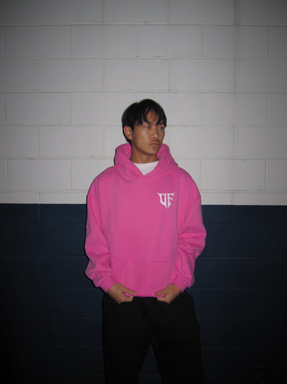 OVERSIZED PINK UNFAYZED HOODIE