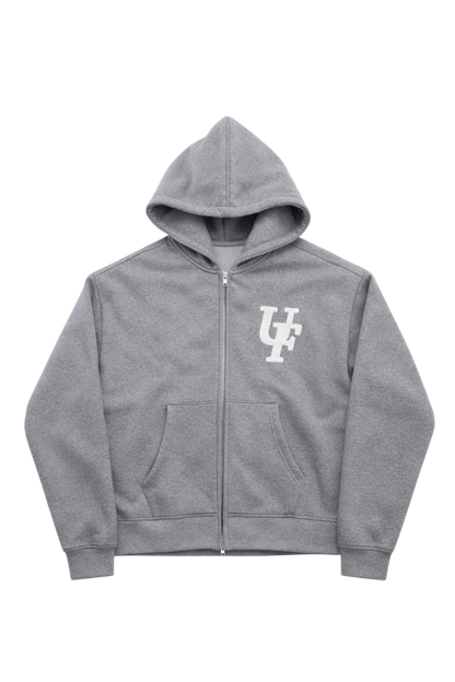 FAYZED ZIP UP - GREY MARBLE