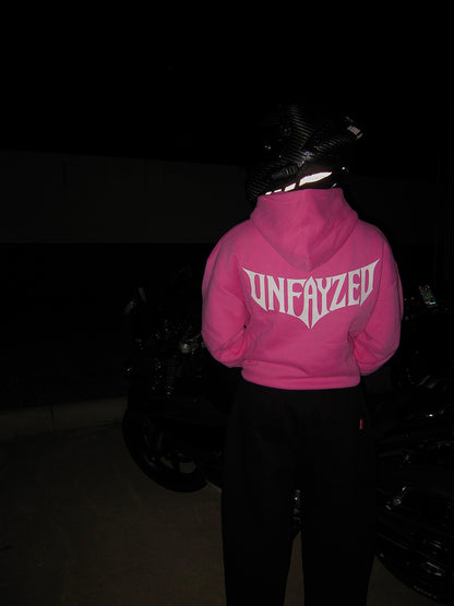 OVERSIZED PINK UNFAYZED HOODIE