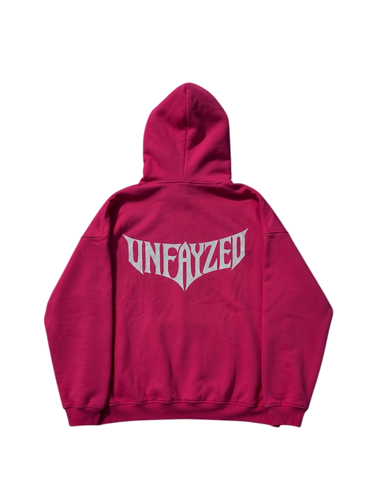 OVERSIZED PINK UNFAYZED HOODIE